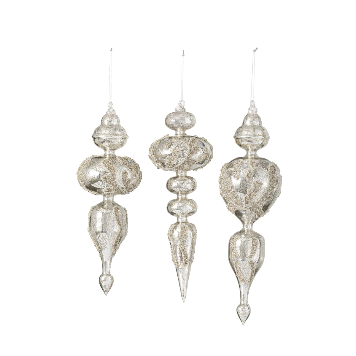 Beaded Finial Ornament Set Tuesday Made