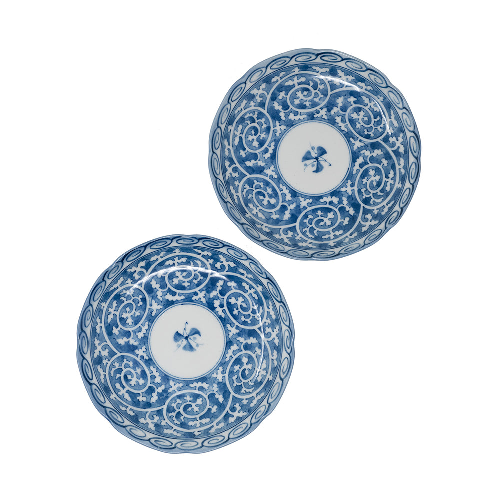 Vintage Blue and White Dish Pair