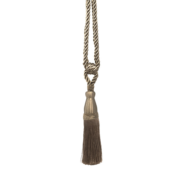Double Tassel / Beige, WINE GOLD / Tassel Tie with 3.5 inch Tassels,  Baroque Collection Style# BCT Color: AUTUMN LEAVES - 5716