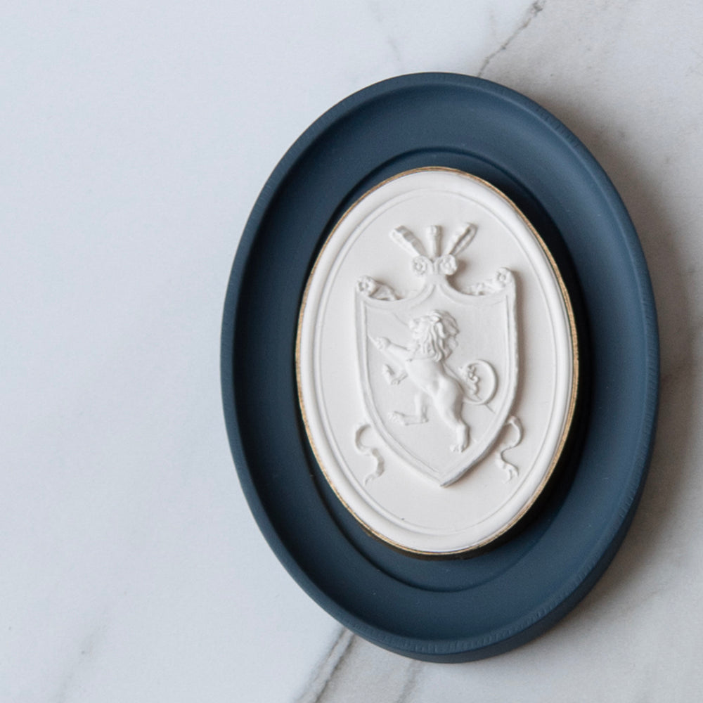 Lion Crest French Blue Intaglio