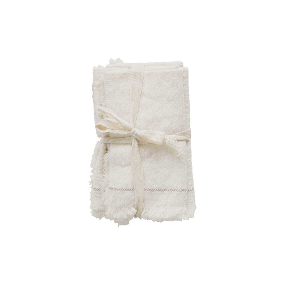
                
                    Load image into Gallery viewer, Cotton Fringe Napkin Set
                
            