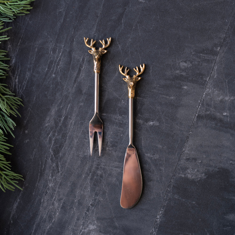 Gilded Deer Fork & Knife Set
