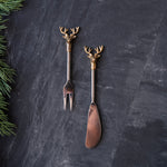Gilded Deer Fork & Knife Set