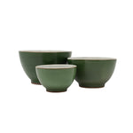 Handmade Green Nesting Bowls