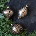 Plaid Ornament Set