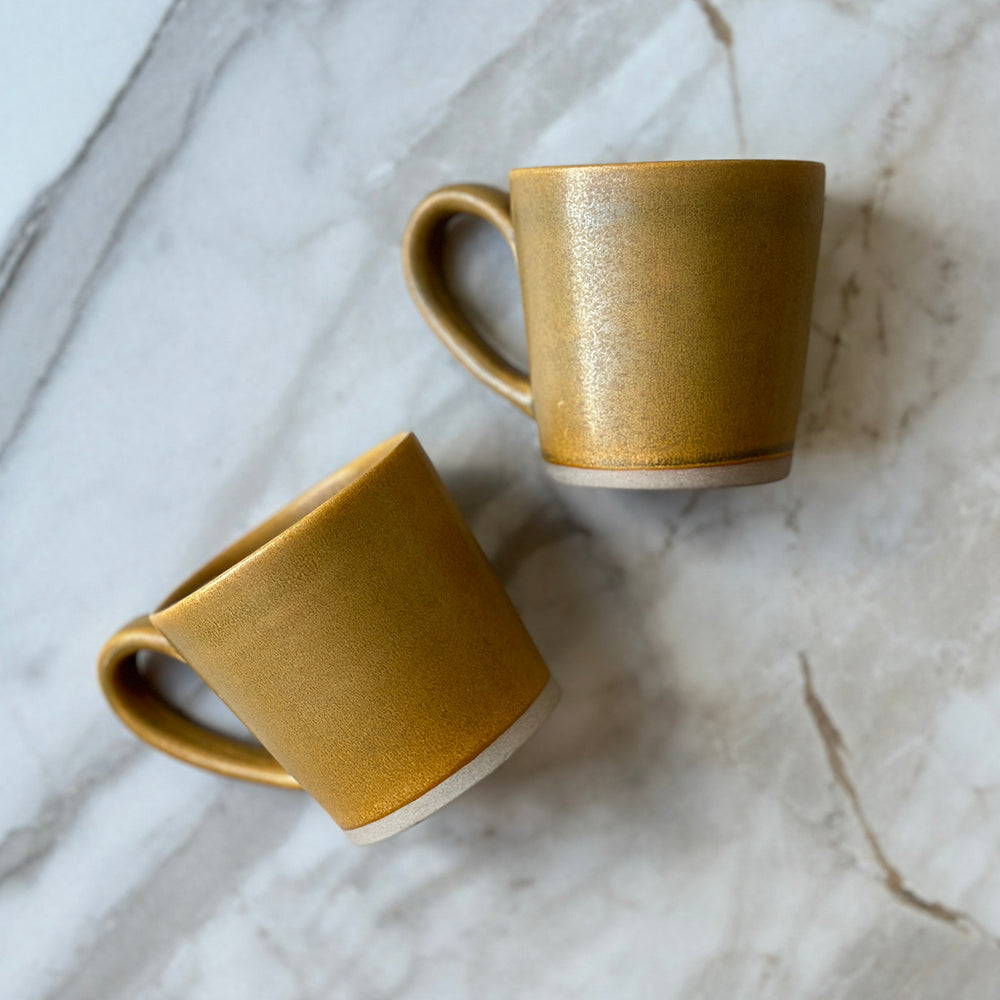 Handmade Ochre Mug Set
