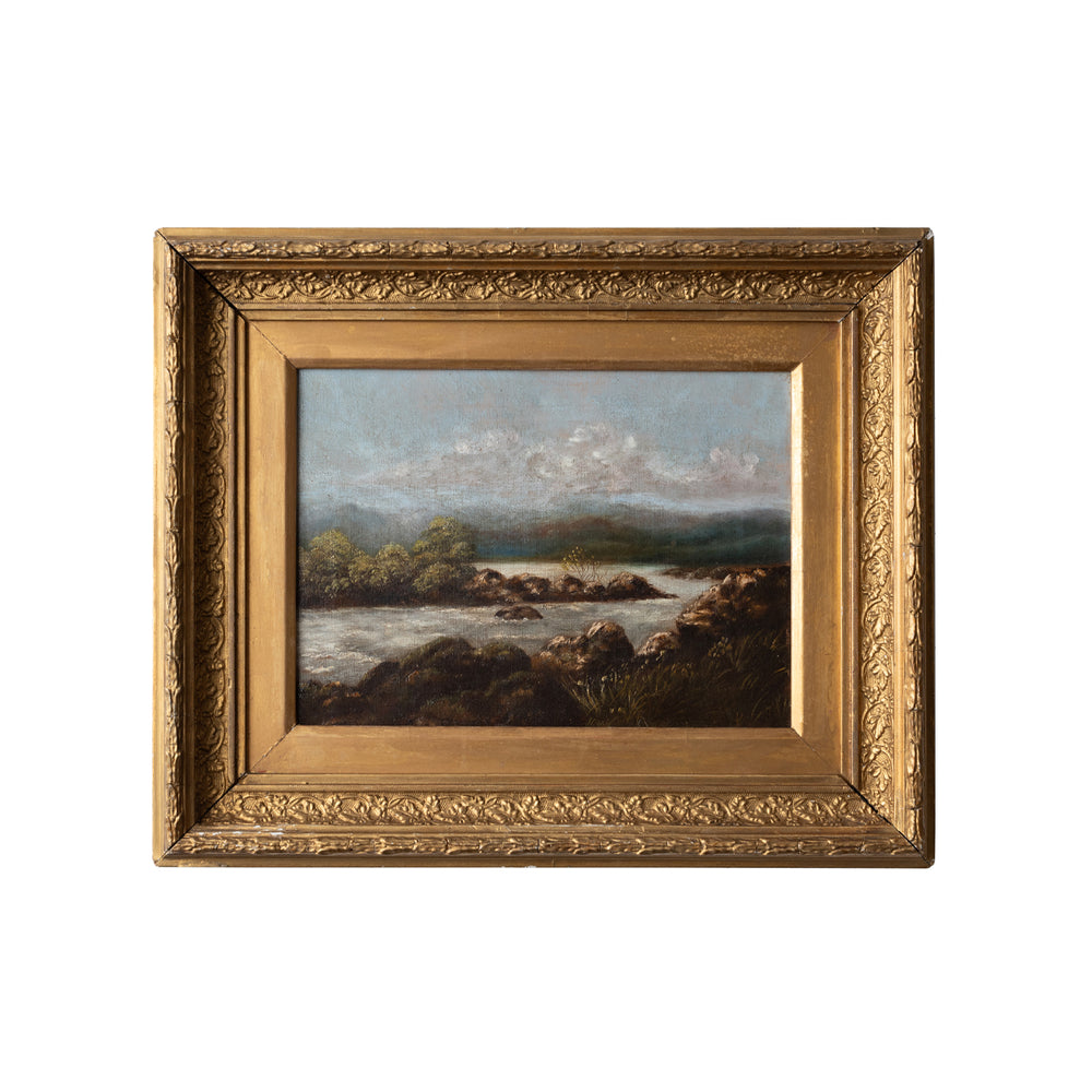 
                
                    Load image into Gallery viewer, Antique Riverbank Landscape
                
            