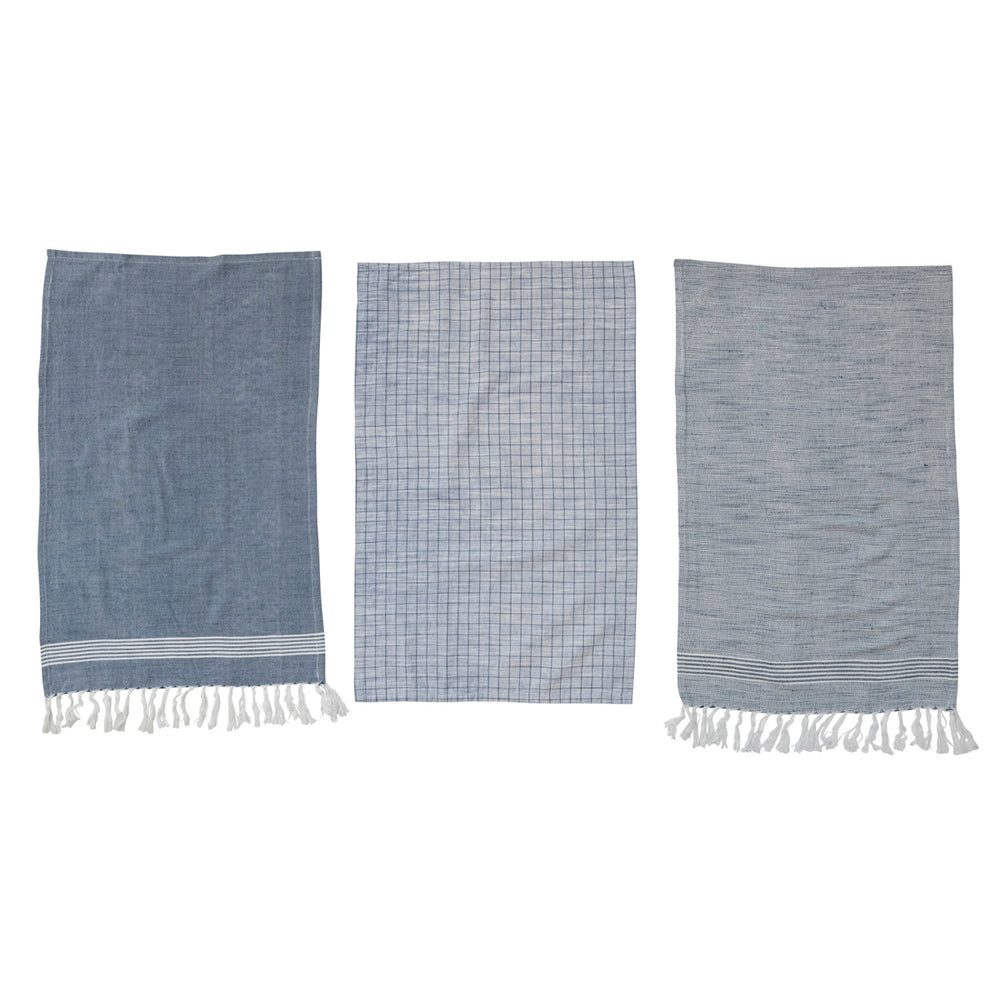 Blue Patterned Kitchen Towel Set