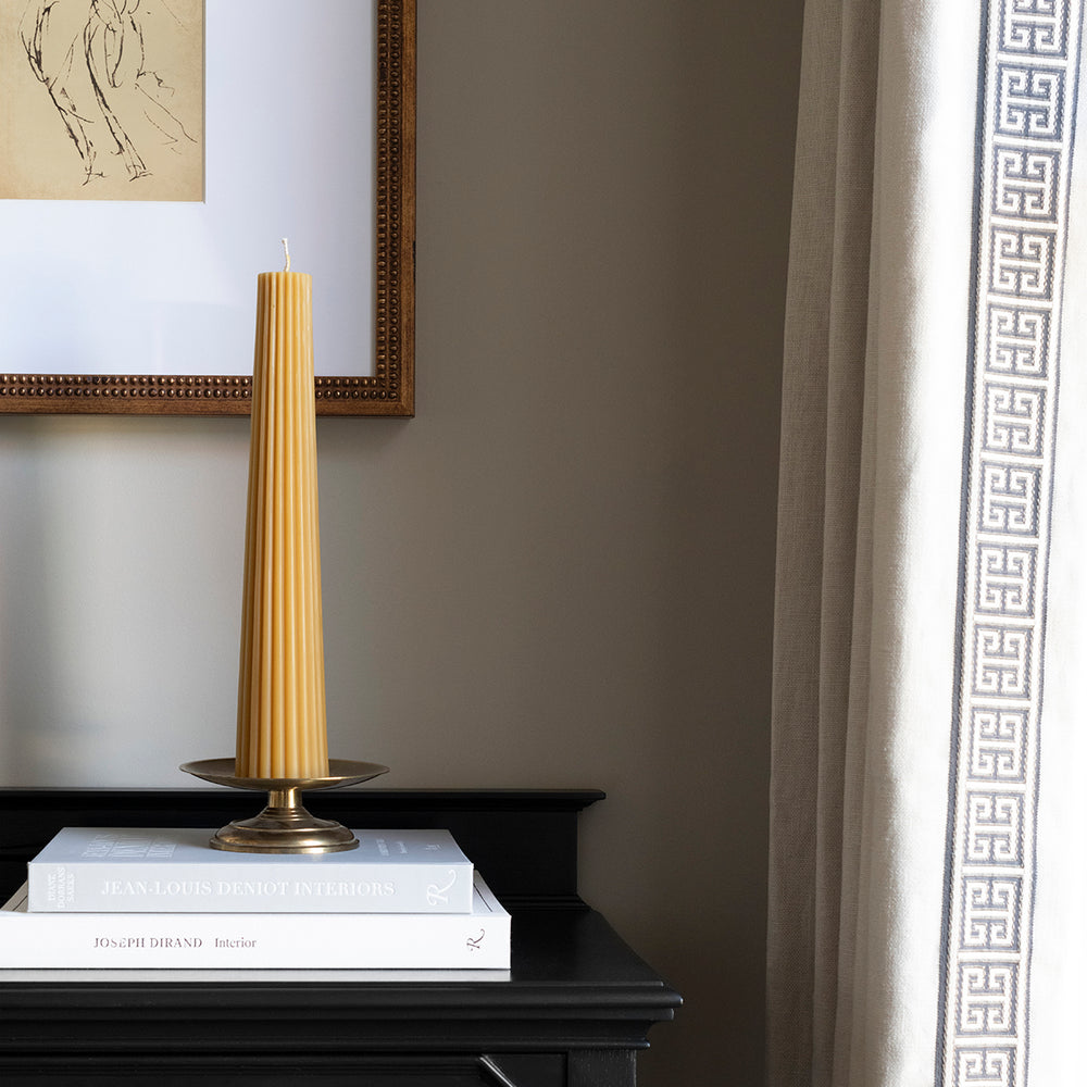Fluted Taper Pillar Candle