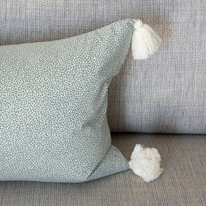Green Safari Tassel Pillow