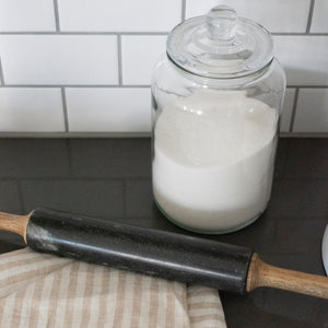 Black Marble Rolling Pin